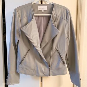 Gray Cupcakes & Cashmere Faux Leather Jacket